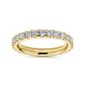 Eternity Band Wedding Ring in 14k Yellow Gold with Round Natural Diamond at Gabriel & Co.