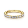 Eternity Band Wedding Ring in 14k Yellow Gold with Round Natural Diamond at Gabriel & Co.