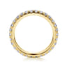 Eternity Band Wedding Ring in 14k Yellow Gold with Round Natural Diamond at Gabriel & Co.