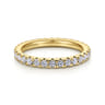 Eternity Band Wedding Ring in 14k Yellow Gold with Round Natural Diamond at Gabriel & Co.