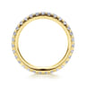 Eternity Band Wedding Ring in 14k Yellow Gold with Round Natural Diamond at Gabriel & Co.