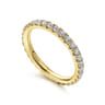 Eternity Band Wedding Ring in 14k Yellow Gold with Round Natural Diamond at Gabriel & Co.