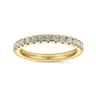 Eternity Band Wedding Ring in 14k Yellow Gold with Round Natural Diamond at Gabriel & Co.