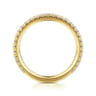 Straight Wedding Ring in 14k Yellow Gold with Round Natural Diamond at Gabriel & Co.