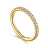 Straight Wedding Ring in 14k Yellow Gold with Round Natural Diamond at Gabriel & Co.
