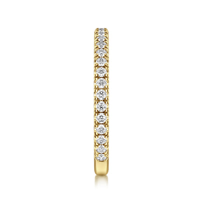 Avignon - 14K Yellow Gold French Pave Diamond Wedding Band