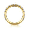 Straight Wedding Ring in 14k Yellow Gold with Round Natural Diamond at Gabriel & Co.