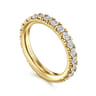 Straight Wedding Ring in 14k Yellow Gold with Round Natural Diamond at Gabriel & Co.