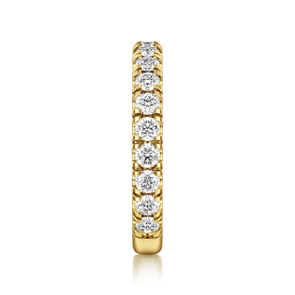 Avignon - 14K Yellow Gold French Pave Diamond Wedding Band