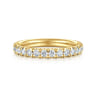 Straight Wedding Ring in 14k Yellow Gold with Round Natural Diamond at Gabriel & Co.
