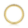 Straight Wedding Ring in 14k Yellow Gold with Round Natural Diamond at Gabriel & Co.