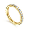 Straight Wedding Ring in 14k Yellow Gold with Round Natural Diamond at Gabriel & Co.