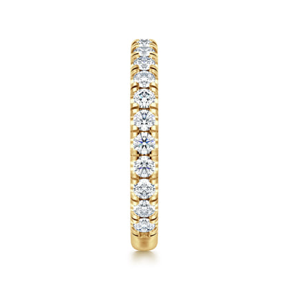 Avignon - 14K Yellow Gold French Pave Set Diamond Anniversary Band