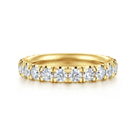 Avignon - 14K Yellow Gold French Pave Set Diamond Anniversary Band