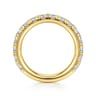 Straight Wedding Ring in 14k Yellow Gold with Round Natural Diamond at Gabriel & Co.