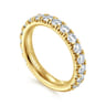 Straight Wedding Ring in 14k Yellow Gold with Round Natural Diamond at Gabriel & Co.