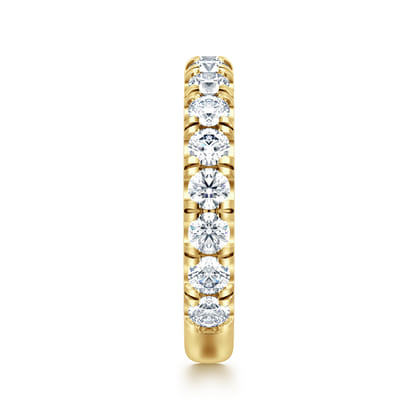 Avignon - 14K Yellow Gold French Pave Set Diamond Anniversary Band