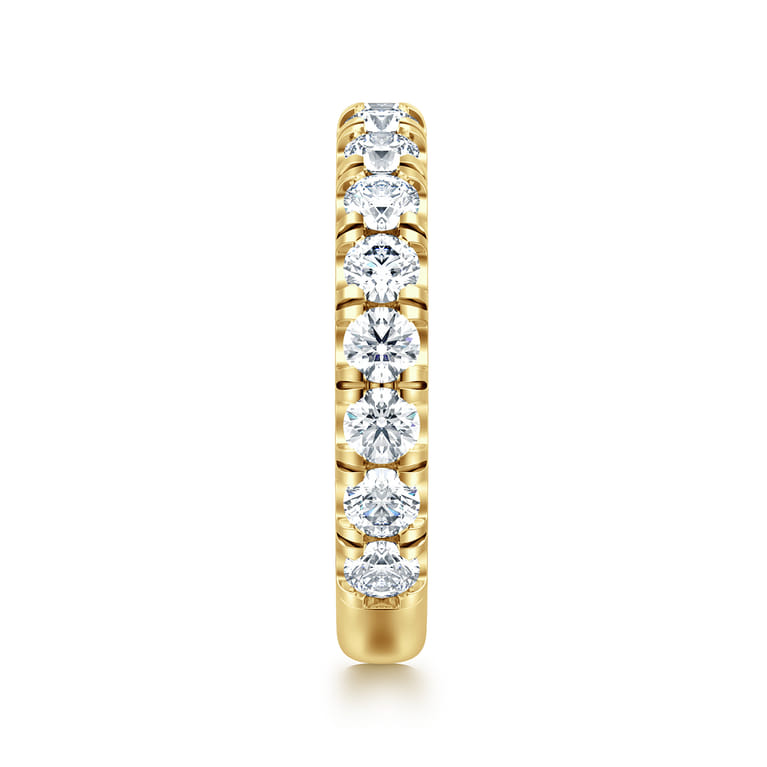 Straight Wedding Ring in 14k Yellow Gold with Round Natural Diamond at Gabriel & Co. - Shot 4