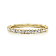 Avignon - 14K Yellow Gold French Pave Set Diamond Eternity Band