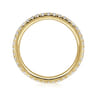 Eternity Band Wedding Ring in 14k Yellow Gold with Round Natural Diamond at Gabriel & Co.
