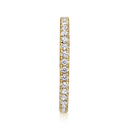 Avignon - 14K Yellow Gold French Pave Set Diamond Eternity Band