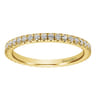 Eternity Band Wedding Ring in 14k Yellow Gold with Round Natural Diamond at Gabriel & Co.