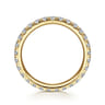 Eternity Band Wedding Ring in 14k Yellow Gold with Round Natural Diamond at Gabriel & Co.