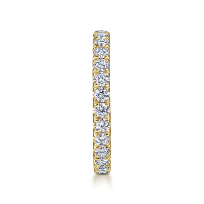 Avignon - 14K Yellow Gold French Pave Set Diamond Eternity Band