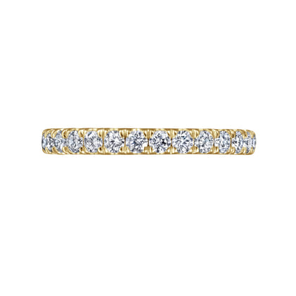 Avignon - 14K Yellow Gold French Pave Set Diamond Eternity Band