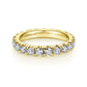 Eternity Band Wedding Ring in 14k Yellow Gold with Round Natural Diamond at Gabriel & Co.