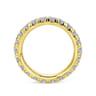 Eternity Band Wedding Ring in 14k Yellow Gold with Round Natural Diamond at Gabriel & Co.
