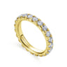 Eternity Band Wedding Ring in 14k Yellow Gold with Round Natural Diamond at Gabriel & Co.
