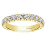 Eternity Band Wedding Ring in 14k Yellow Gold with Round Natural Diamond at Gabriel & Co.