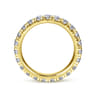 Eternity Band Wedding Ring in 14k Yellow Gold with Round Natural Diamond at Gabriel & Co.