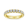 Eternity Band Wedding Ring in 14k Yellow Gold with Round Natural Diamond at Gabriel & Co.