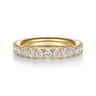 Eternity Band Wedding Ring in 14k Yellow Gold with Round Natural Diamond at Gabriel & Co.