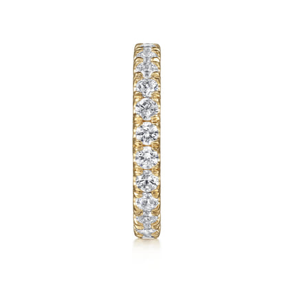 Avignon - 14K Yellow Gold French Pave Set Diamond Eternity Band