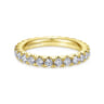 Eternity Band Wedding Ring in 14k Yellow Gold with Round Natural Diamond at Gabriel & Co.