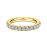 Eternity Band Wedding Ring in 14k Yellow Gold with Round Natural Diamond at Gabriel & Co.