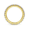 Eternity Band Wedding Ring in 14k Yellow Gold with Round Natural Diamond at Gabriel & Co.