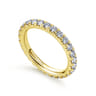 Eternity Band Wedding Ring in 14k Yellow Gold with Round Natural Diamond at Gabriel & Co.
