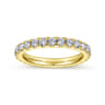 Eternity Band Wedding Ring in 14k Yellow Gold with Round Natural Diamond at Gabriel & Co.
