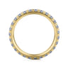 Eternity Band Wedding Ring in 14k Yellow Gold with Round Natural Diamond at Gabriel & Co.