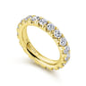 Eternity Band Wedding Ring in 14k Yellow Gold with Round Natural Diamond at Gabriel & Co.