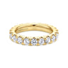 Eternity Band Wedding Ring in 14k Yellow Gold with Round Natural Diamond at Gabriel & Co.