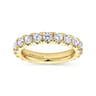 Eternity Band Wedding Ring in 14k Yellow Gold with Round Natural Diamond at Gabriel & Co.