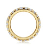 Eternity Band Wedding Ring in 14k Yellow Gold with Round Natural Diamond at Gabriel & Co.