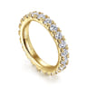 Eternity Band Wedding Ring in 14k Yellow Gold with Round Natural Diamond at Gabriel & Co.