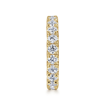 Avignon - 14K Yellow Gold French Pave Set Diamond Eternity Band