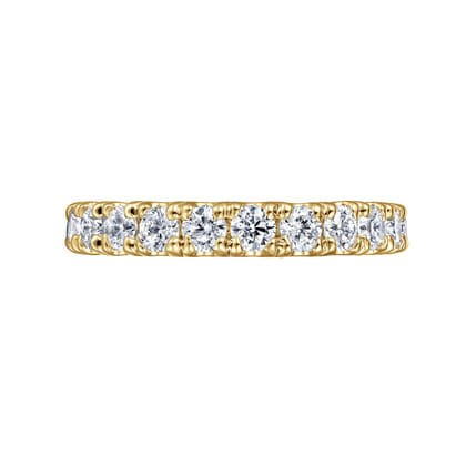Avignon - 14K Yellow Gold French Pave Set Diamond Eternity Band